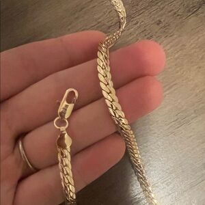Stamped 18k Elegant Gold Chain Necklace
